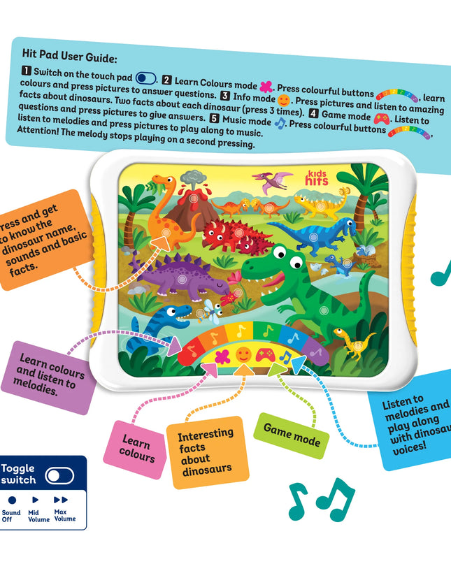 JUGUETE MUSICAL HIT PAD DINO FRIENDS