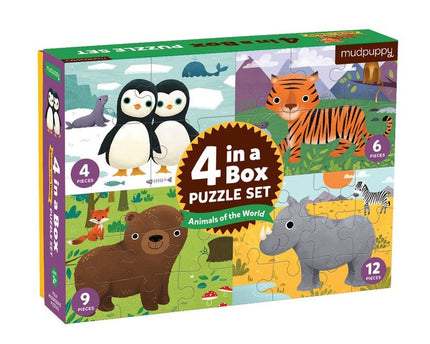 ROMPECABEZAS ANIMALS OF THE WORLD SET 4UND