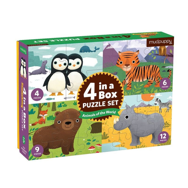 ROMPECABEZAS ANIMALS OF THE WORLD SET 4UND