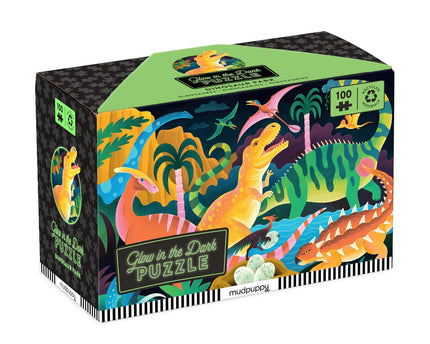 ROMPECABEZAS GLOW IN THE DARK DINOSAUR PARK 100PZ