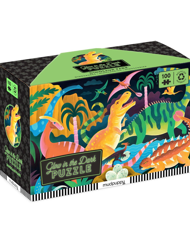 ROMPECABEZAS GLOW IN THE DARK DINOSAUR PARK 100PZ