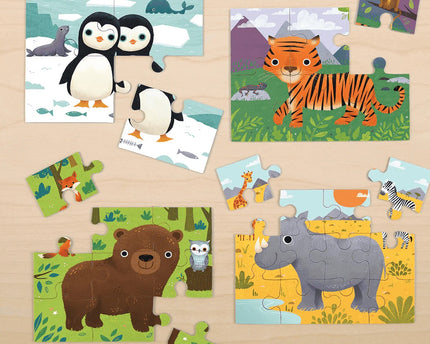 ROMPECABEZAS ANIMALS OF THE WORLD SET 4UND