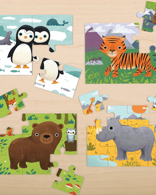 ROMPECABEZAS ANIMALS OF THE WORLD SET 4UND