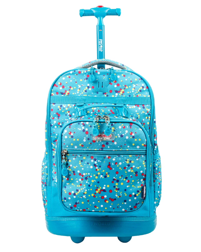 MOCHILA J WORLD C/RODOS KIDS COLOR DOTS