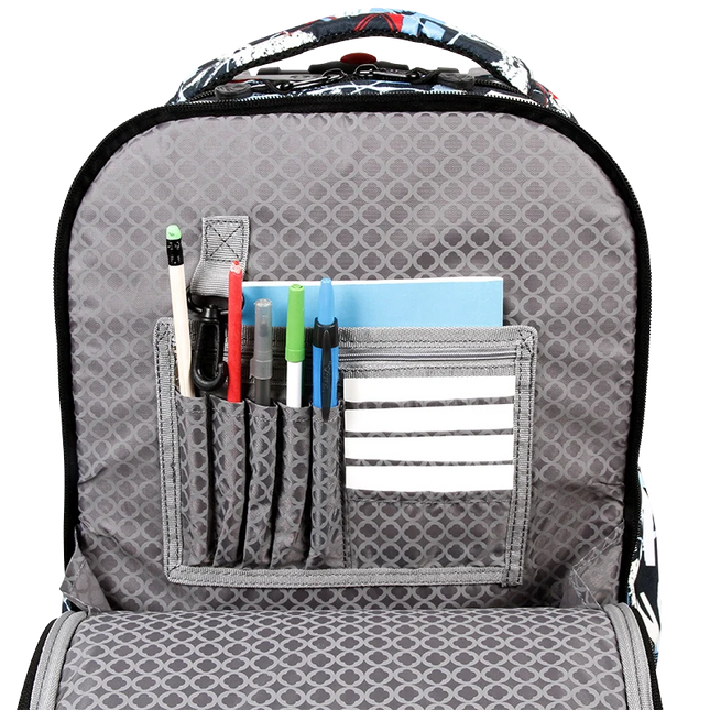 MOCHILA J WORLD C/RODOS KIDS GRAFFITI