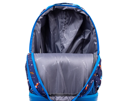 MOCHILA J WORLD C/RODOS KIDS SPACESHIP