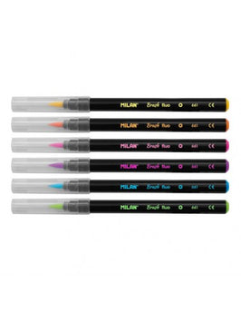 MARCADORES BRUSH-TIP FLUO 6CLRS