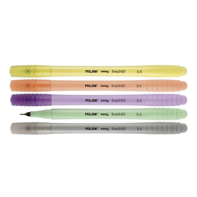 MARCADORES SWAY FINELINER PASTEL 5CLRS