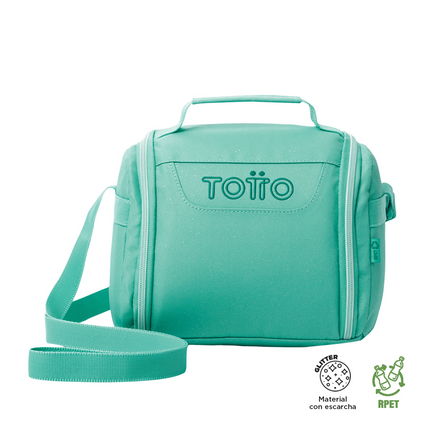 LONCHERA GLITTER VERDE MENTA TOTTO