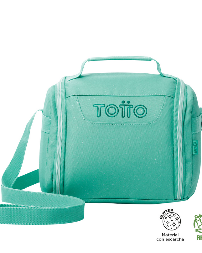 LONCHERA GLITTER VERDE MENTA TOTTO