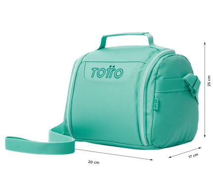 LONCHERA GLITTER VERDE MENTA TOTTO