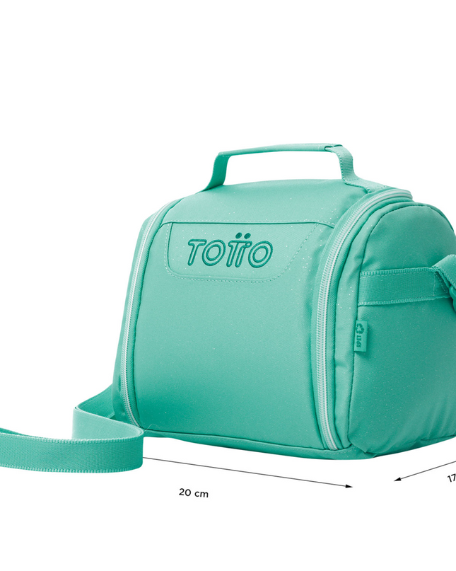 LONCHERA GLITTER VERDE MENTA TOTTO