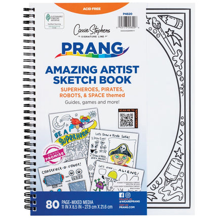 SKETCH BOOK AMAZING ARTIST 11X8.5¨80HJS