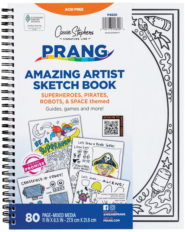 SKETCH BOOK AMAZING ARTIST 11X8.5¨80HJS