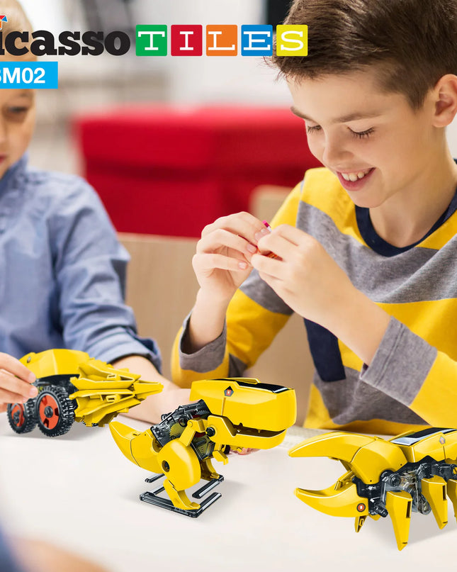 Kit científico de dinosaurio robot con energía solar 3 en 1 de Picasso.