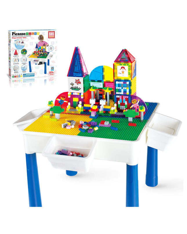 Mesa de juego con fichas magnéticas Picasso Tiles de 585 piezas.