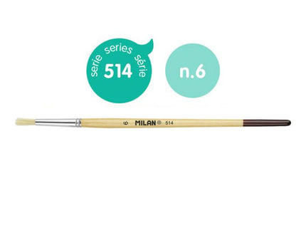 PINCEL PLANO MILAN 514/6