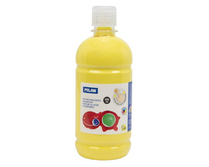 PINTURA D/DEDO AMARILLA 500ML MILAN