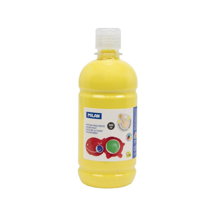 PINTURA D/DEDO AMARILLA 500ML MILAN
