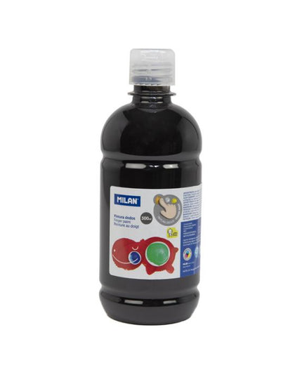 PINTURA D/DEDO NEGRA 500ML MILAN