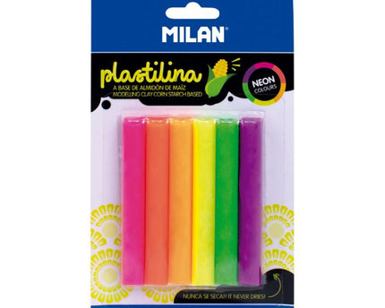 PLASTICINA NEON 6 CLRS MILAN