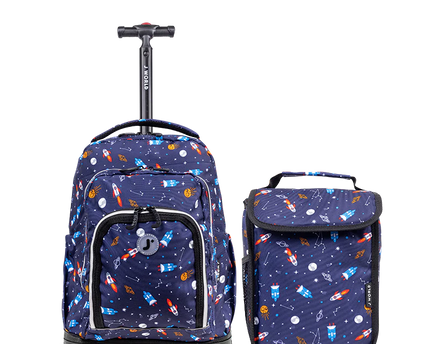 MOCHILA J WORLD C/RODOS Y LUZ LOLLIPOP SPACESHIP