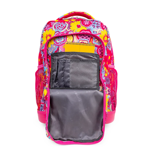 MOCHILA J WORLD C/RODOS SUNNY POPPY PANSY