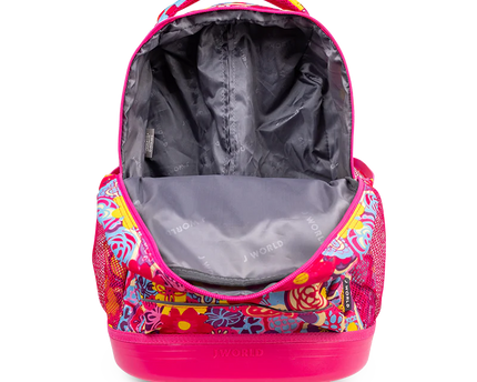 MOCHILA J WORLD C/RODOS SUNNY POPPY PANSY
