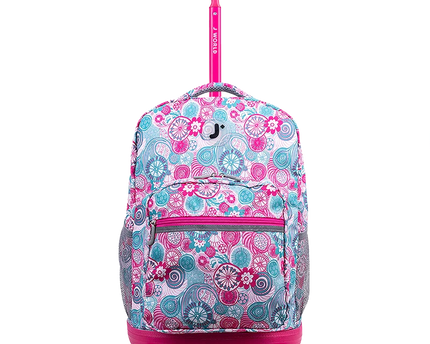 MOCHILA J WORLD C/RODOS SUNRISE BLUE RASPBERRY