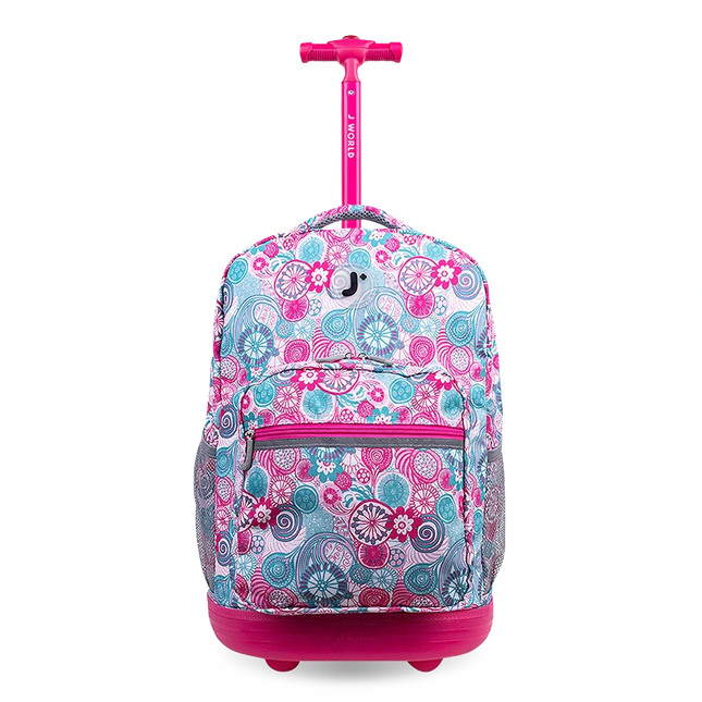 MOCHILA J WORLD C/RODOS SUNRISE BLUE RASPBERRY