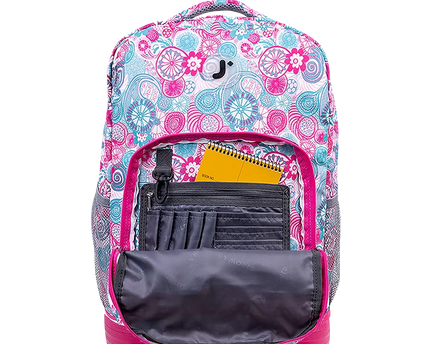 MOCHILA J WORLD C/RODOS SUNRISE BLUE RASPBERRY