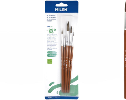 SET DE PINCELES MILAN 5PC