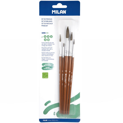 SET DE PINCELES MILAN 5PC