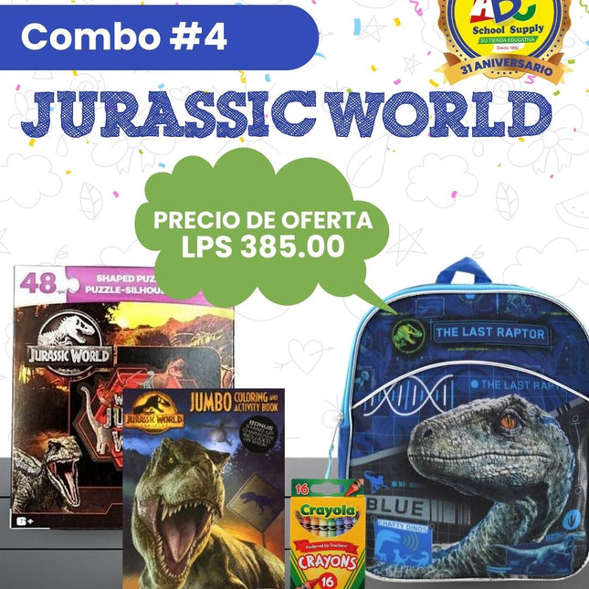 COMBO MOCHILA DINOSAURIOS