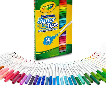 Marcadores crayola super tips 50 unid.