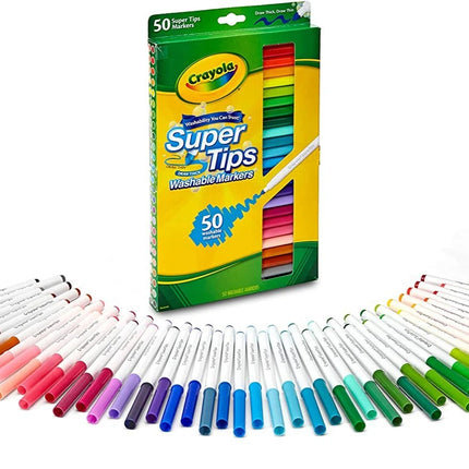 Marcadores crayola super tips 50 unid.