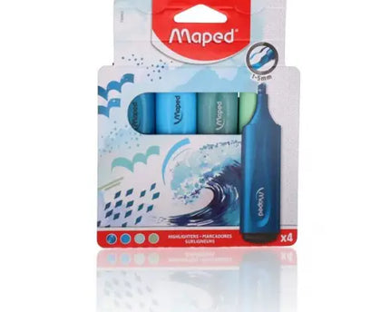 SET DE RESALTADORES MAPED GLITTER OCEANO 4PZ