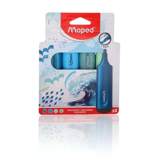 SET DE RESALTADORES MAPED GLITTER OCEANO 4PZ