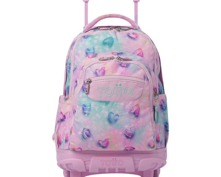 MOCHILA GLITTER CORAZONES TOTTO