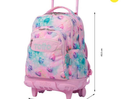 MOCHILA GLITTER CORAZONES TOTTO