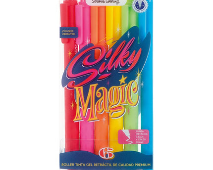 SET DE BOLIGRAFOS GEL SILKY MAGIC MOOVING