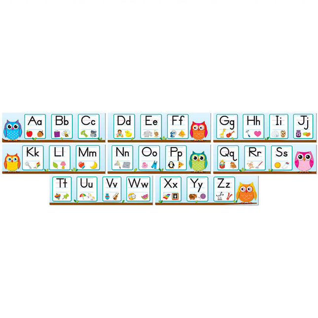 MINI BULLETIN COLORFUL OWLS ALPHABET