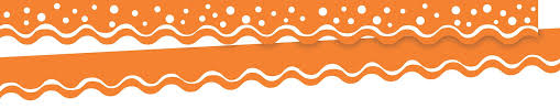 BORDER TRIM HAPPY TANGERINE