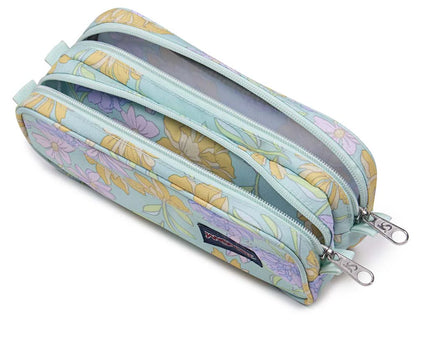 CARTUCHERA POUCH FADED FLORAL FRESH MINT JANSPORT