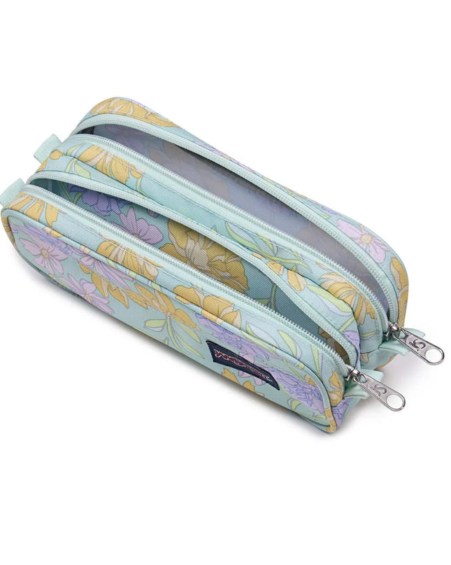 CARTUCHERA POUCH FADED FLORAL FRESH MINT JANSPORT