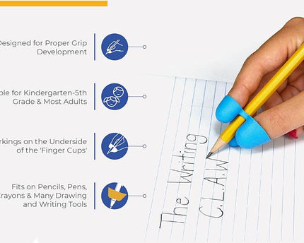 PENCIL GRIP CLAW 3 DEDITOS VARIOS COLORES