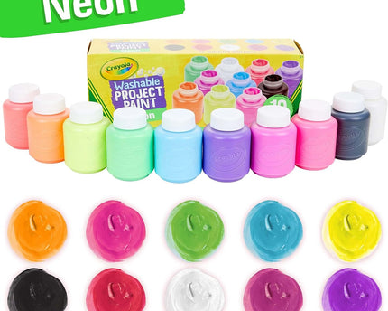 PINTURA LAVABLE NEON CRAYOLA 10CLRS