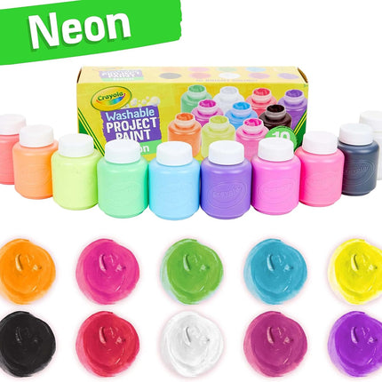 PINTURA LAVABLE NEON CRAYOLA 10CLRS