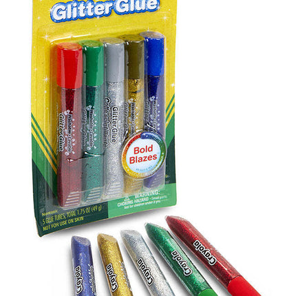 WASHABLE GLITTER GLUE SET DE 5 PCS BOLD BLAZES