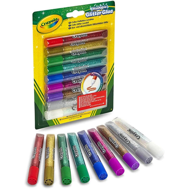 WASHABLE GLITTER GLUE SET DE 9 PCS BOLD BLAZES